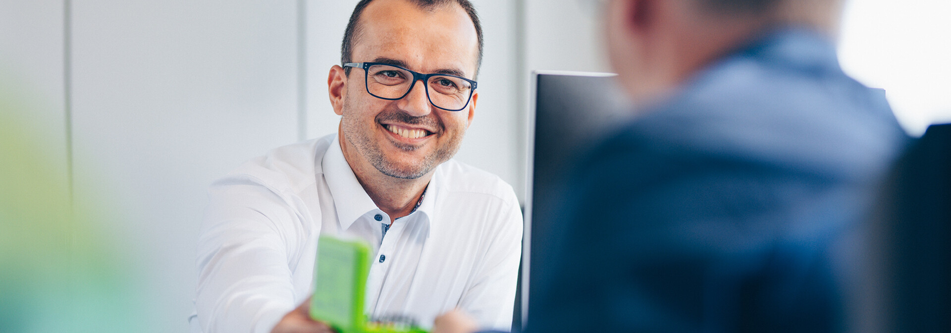 Product manager shows product